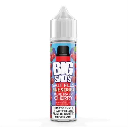 Big Salts Blue Razz Cherry – 60ml Salt Fills E Liquid - 5mg Nic Strength Including 3 x Blue Salt Shots, 10mg Nic Strength Including 3 x Pink Salt Shots