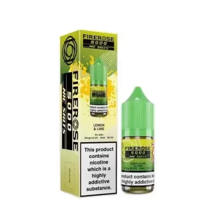 LEMON & LIME NICOTINE SALT E-LIQUID BY FIREROSE 5000