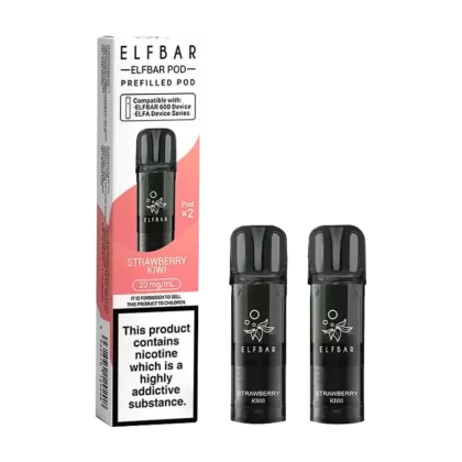 Strawberry Kiwi Elfbar 600 Pods - 20mg - Vape Product (D26FBD)