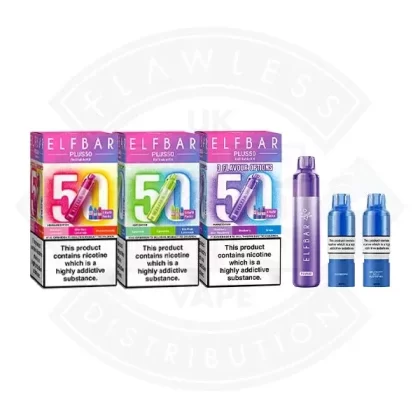 Elfbar Plus50 Prefilled Vape Kit - Variant#Blue Edition>Cherry Edition>Classic Edition>Drinks Edition>Juicy Edition>Lemonade Edition>Mint Edition>Purple Edition>Red Edition>Raspberry Edition