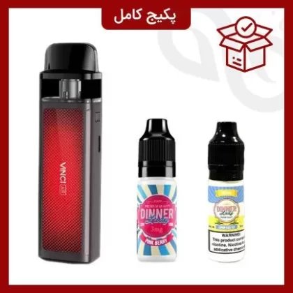 Voopoo Vinci Air - Voopoo Vinci Air + Dinnerlady Pink Beery 10ml + Dinnerlady Lemon Iced Tea 10ml; 100mm X 27mm X 18mm