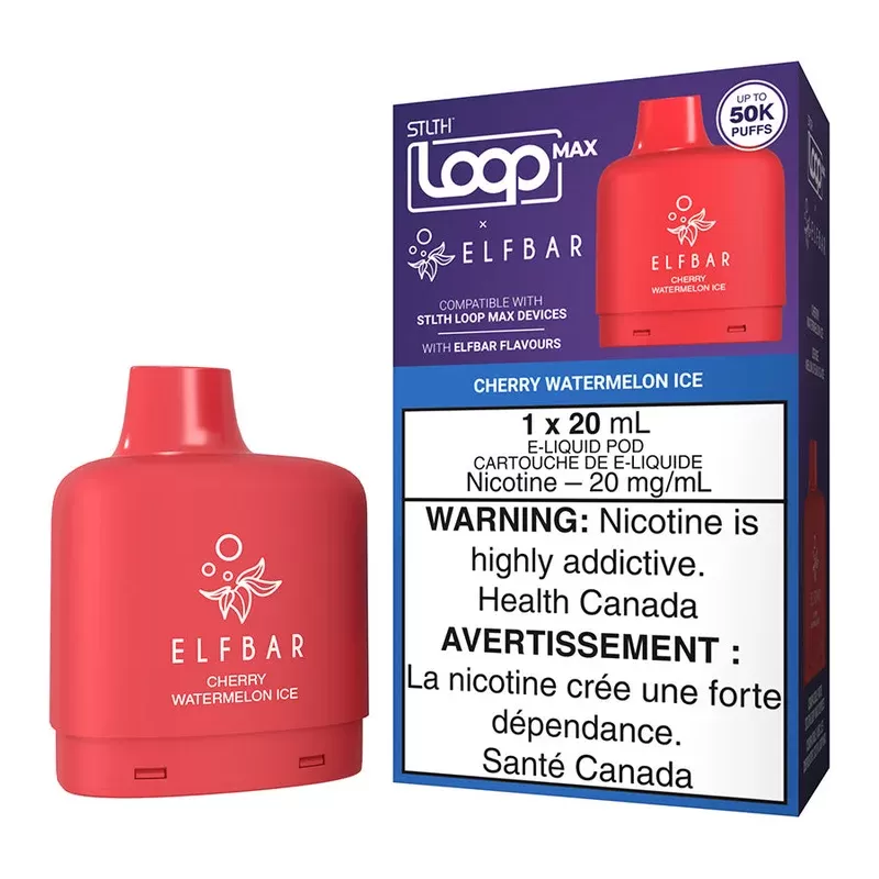 STLTH Loop Max X Elf Bar E-Liquid Pod Pack – Cherry Watermelon Ice 20ml
