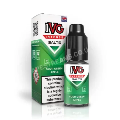 IVG Intense Sour Green Apple Nic Salt E-Liquid - Vapestreams Co
