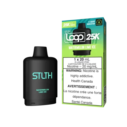 STLTH LOOP 25K Pod Pack - Watermelon Lime Ice - 20 mg/mL (wholeseller) - Excise ON, 20 mg/mL (wholeseller) - Excise AB (4C5C95)