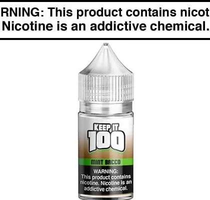 MINT BACCO BY KEEP IT 100 SALT 30ML - Vapejuice