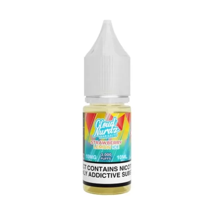 Cloud Nurdz Iced Strawberry Lemon Nic Salt Vape Juice - 10 Pack - Strength 20mg