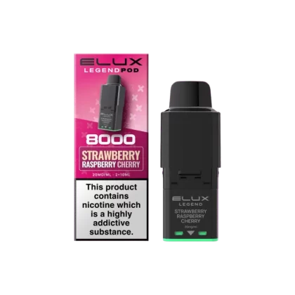 Elux Legend 8000 Prefilled Pod Strawberry Raspberry Cherry - 20mg