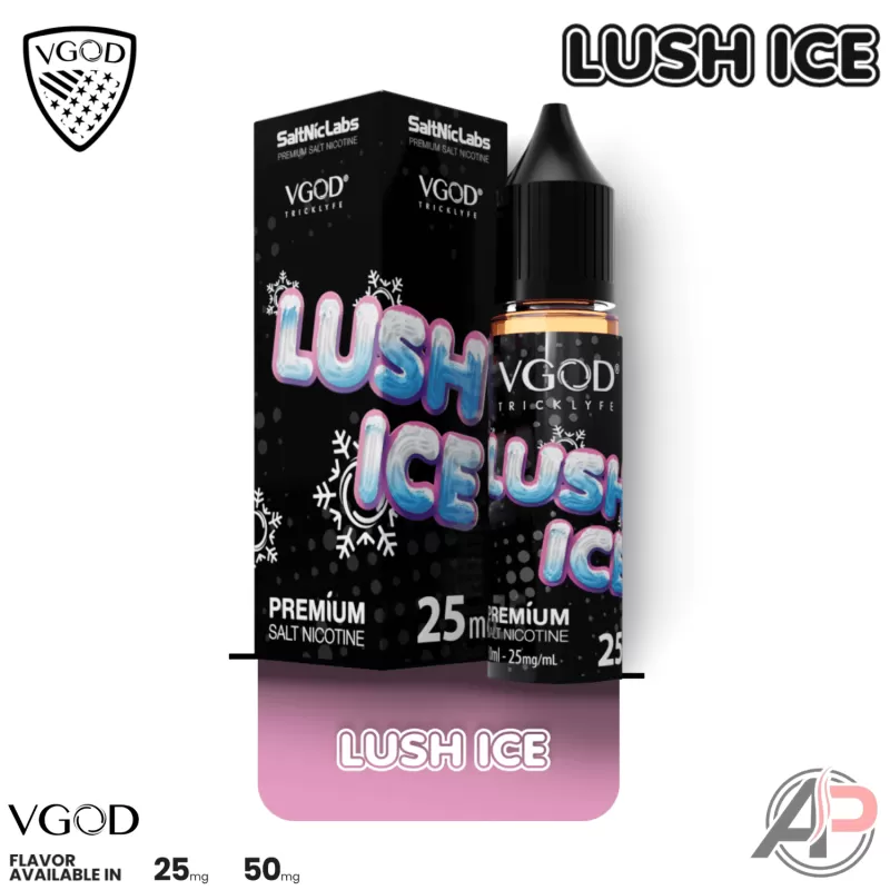 Vgod Lush Ice Salt Nicotine 30mL - Image 2