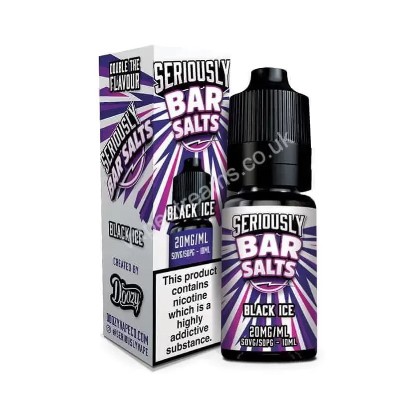 Doozy Seriously Bar Salts Black Ice Nic Salt E-Liquid - Vapestreams Co