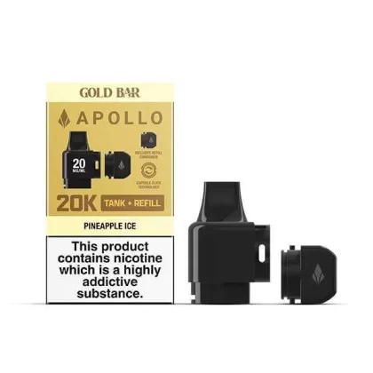 Gold Bar Apollo 20K Prefilled Tank & Refill Pod - Pink Burst