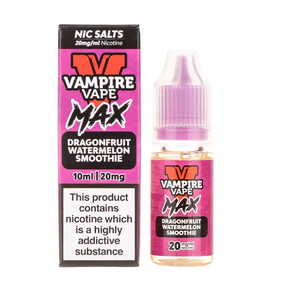 Dragonfruit Watermelon Smoothie Nic Salt E-Liquid by Vampire Vape Max - 5mg - Image 2