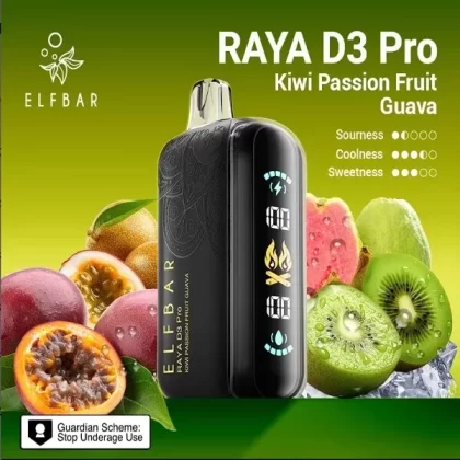 ELF BAR RAYA D3 PRO 30000 Puffs - Blackberry Melon Ice, Peach Lychee Blackcurrant