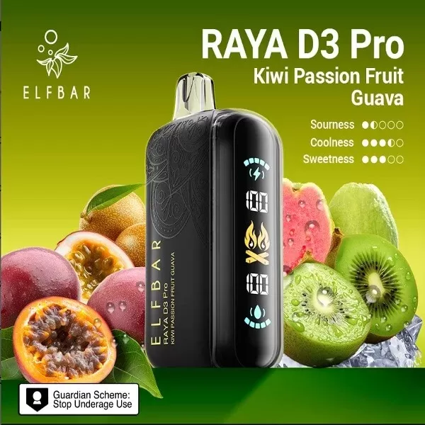 ELF BAR RAYA D3 PRO 30000 Puffs - Blackberry Melon Ice, Peach Lychee Blackcurrant