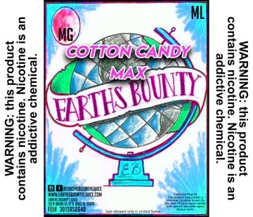 Earths Bounty – Cotton Candy Max - N. level#0mg>3mg>6mg~Size#60ml>120ml (62910E)