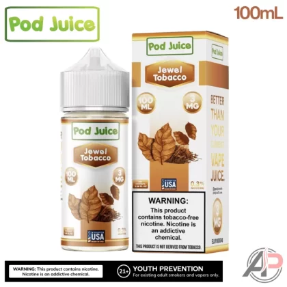 Pod Juice Jewel Tobacco E-Liquid 100mL - Vape Product, Vape Product
