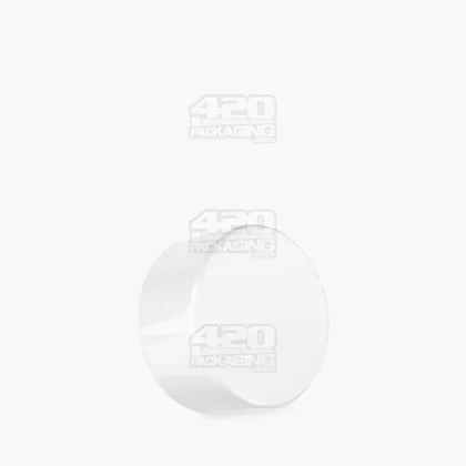 Child Resistant | Smooth Push Down & Turn Plastic Caps w/ Foil Liner | 28mm – Glossy White – 504 Count