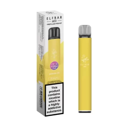 ELFBAR 600 Prefilled Pod Kit Banana Ice - Ejuicewarehouse