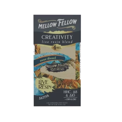 Mellow Fellow Creativity Blend 4ml Live Resin Disposable Vape Sour Diesel