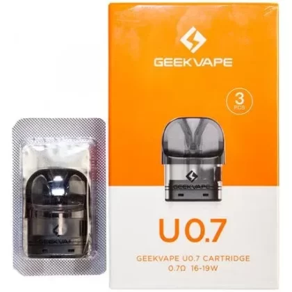 Geek Vape U Cartridge 3pk - Version#0.7-16.19w>1.1 9-12w