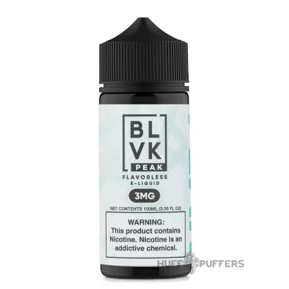 BLVK Peak – Flavorless 100mL - Nicotine Strength#0mg>3mg>6mg>12mg