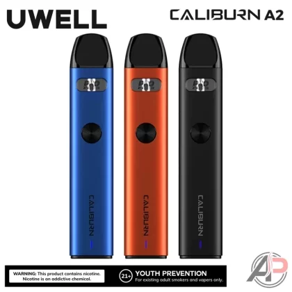 Uwell Caliburn A2 15W Pod System Starter Kit Device - Aqua Blue, Artic Silver (7773AB)