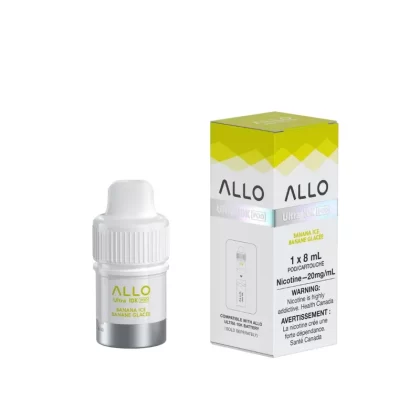 BANANA ICE – ALLO ULTRA 10K PRE-FILLED PODS (8mL) (POD ONLY, ALLO 10K HYBRID DEVICE REQUIRED)