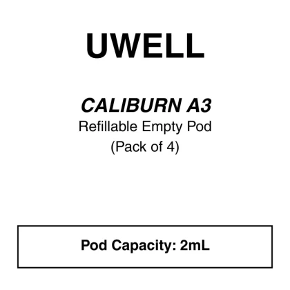UWELL Caliburn A3 Replacement pods (4 pack) - 0.8 Ohm, 1.0 Ohm
