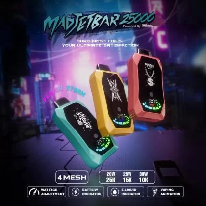 Madjetbar 25K Disposable Device Powered by Sikary – 25,000 Puffs - Pink Lemon
