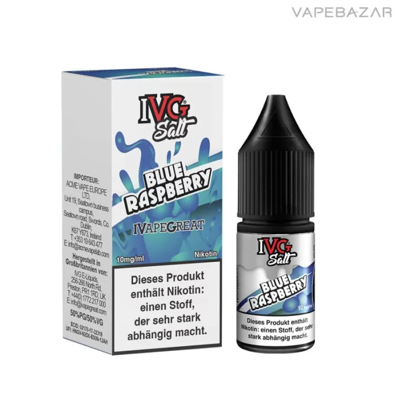 IVG Salt Liquid – Blue Raspberry - 10mg/ml, 20mg/ml - Image 2