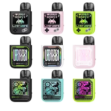 Lost Vape Ursa Baby 2 Pod Kit 900mAh 2.5ml - Tech White x Fancy Maze