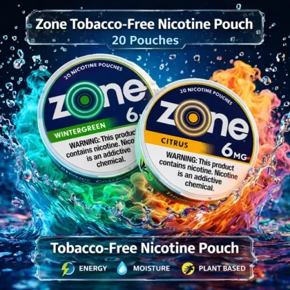 Zone Tobacco-Free Nicotine Pouch 20 Pouches - Tobacco