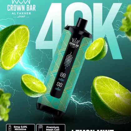 Al Fakher Crown Bar Mega Max 40K - Lemon Mint - Crownbar Vape