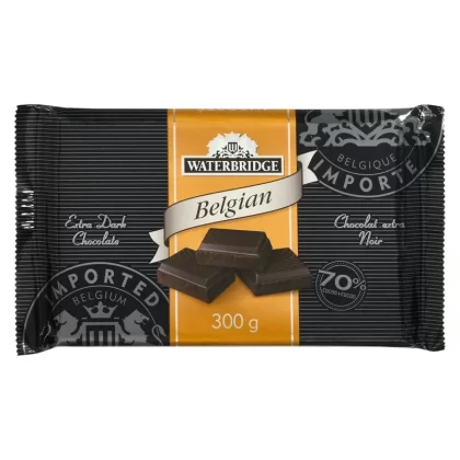 Waterbridge Belgian Extra Dark Chocolate Bar – 300g