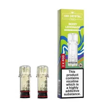 SKE Crystal Plus Replacement Pods - Flavour#Berry Lemonade>Blue Fusion>Blue Razz Cherry>Blue Razz Lemonade>Blueberry Cherry Blackberry>Blueberry Raspberry>Blueberry Sour Raspberry>Bora Bora> (F504CA)