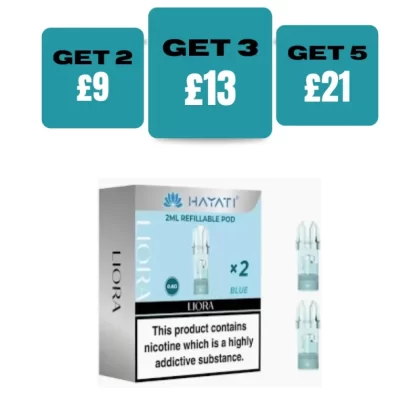Hayati Liora Refilleable Replacement Pods (Pack of 2) - £4.99 or 2 for £9 - Pink
