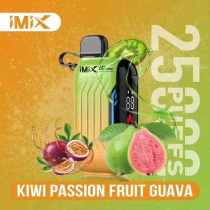 iMiX UC 25K PUFFS 20MG - FLAVOR#KIWI PASSIONFRUIT GUAVA>PINK LEMONADE>MIX BERRIES>GRAPE ICE>FRESH MINT>WATERMELON ICE>MANGO>BLUEBERRY RASPBERRY>LEMON LIME>CHERRY COLA (1C0538)