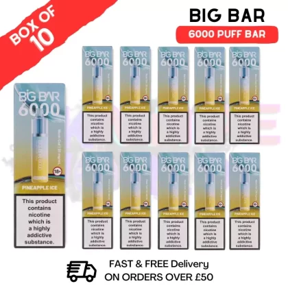 Pineapple ICE Feoba PRO 6000 Puff 6K Box Of 10