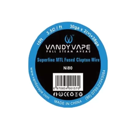 Vandy Vape Superfine MTL Fused Clapton Wire 10FT - Ni80