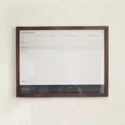 GoldLeaf Blank Feeding Schedule Wall Print