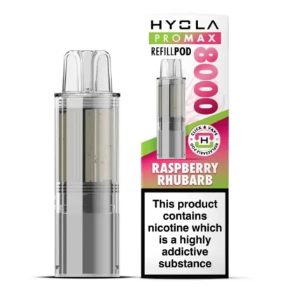 Hyola Pro Max 8000 Prefilled Pod Raspberry Rhubarb - Ejuicewarehouse
