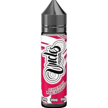 CHERRY MENTHOL E LIQUID BY UNCLES VAPE CO 50ML 50VG