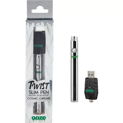 Ooze Slim Twist Vape Battery (Chrome)