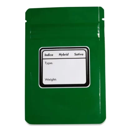 Bag King Clear Front Mylar Bag (1 gram) - Choose Color#Blue Dream>Blood Orange>Matte Black>Green Bud>Glossy Black>Glossy White>Purple>Chrome~Choose Price Tier#Single Unit (Less Than Pack Qty (A609FD)