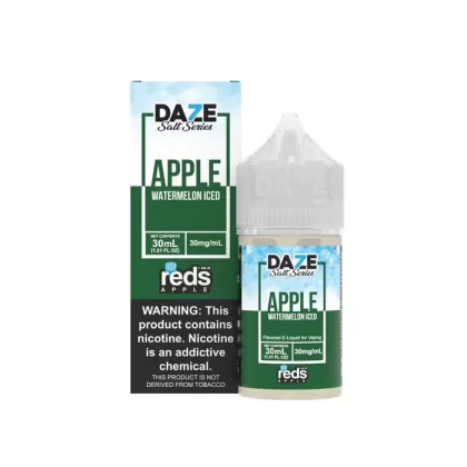 Reds Salt Series Apple Watermelon Iced eJuice - Vape Product; Vape Product, Vape Product; 7 Daze