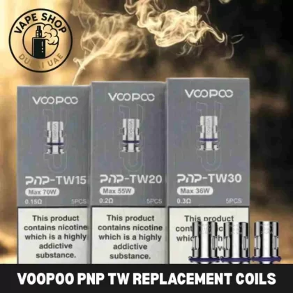 VOOPOO PNP TW Replacement Coils in Dubai - PNP TW15 0.15 Ohm, PNP TW20 0.2 Ohm