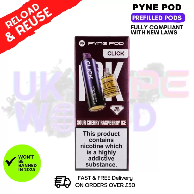 Sour Cherry Raspberry Ice Pyne Pod Click Replacement Pods