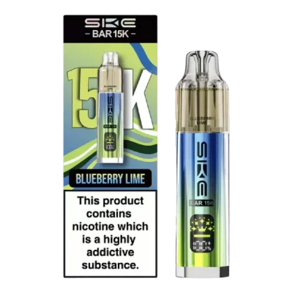 SKE Bar 15K Prefilled Pod Kit Blueberry Lime - Nicotine Strength#20mg (F1E8CA)
