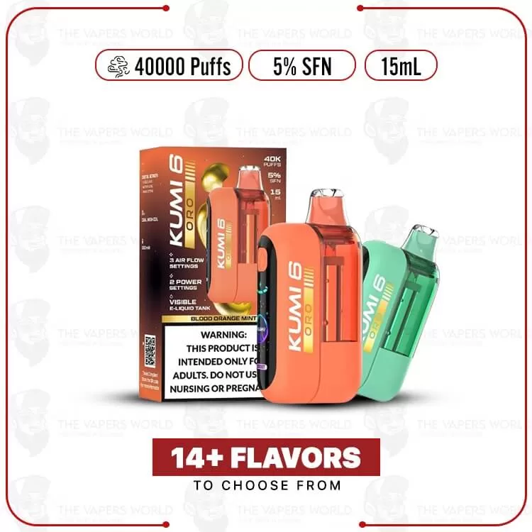 KUMI 6 Oro 40K Puff Disposable - Thevapersworld