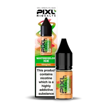 Watermelon Ice PIXL Nic Salt E-Liquid – 10mg & 20mg | 10ml Bottle | 5 or 10 Pack Options