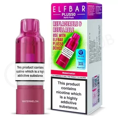 Watermelon Elf Bar Plus 50 Refill Pod